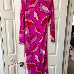 Target Black History Month Mesh Midi Dress | Pink Lips Print | Size M